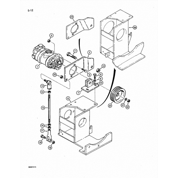 Astec and Case RT 360 Gear Pump Mounting for Deutz Diesel Engine Models