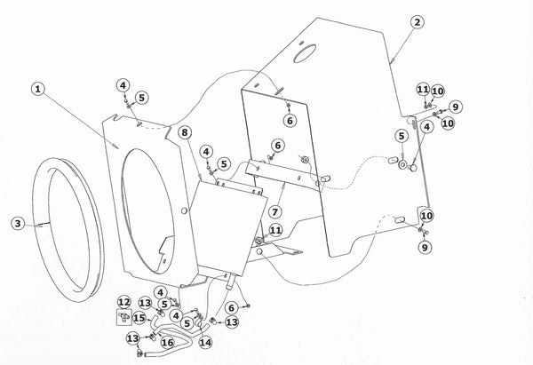 Case and Astec TF 300 B Oil Cooler For Serial Number TF300B57572 and After