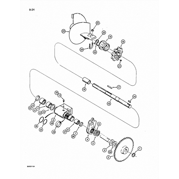 Astec and Case RT 360 Trencher Auger and Boom Mounting