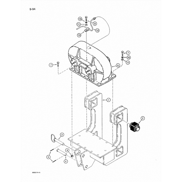 Astec and Case RT 360 Vibratory Plow Rear Frame and Gearbox Mounting