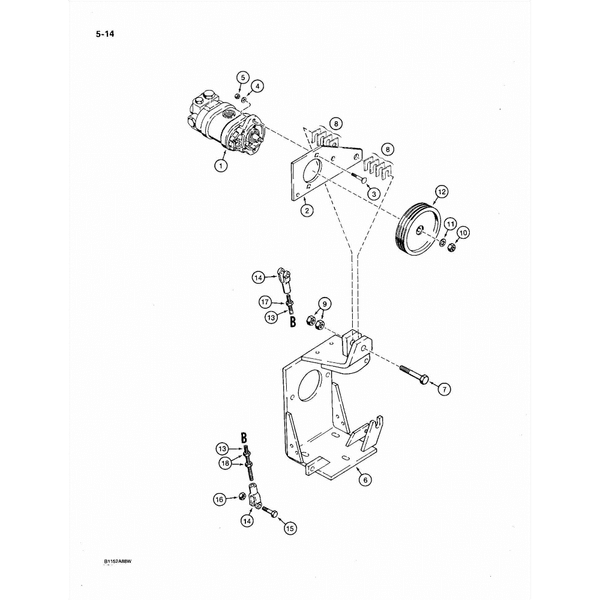 Astec and Case RT 360 Gear Pump Mounting for Wisconsin Gasoline Engine Models Prior to P.I.N. 1256193