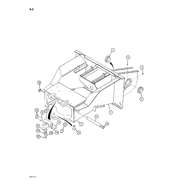 Astec and Case RT 360 Front Frame Diagram