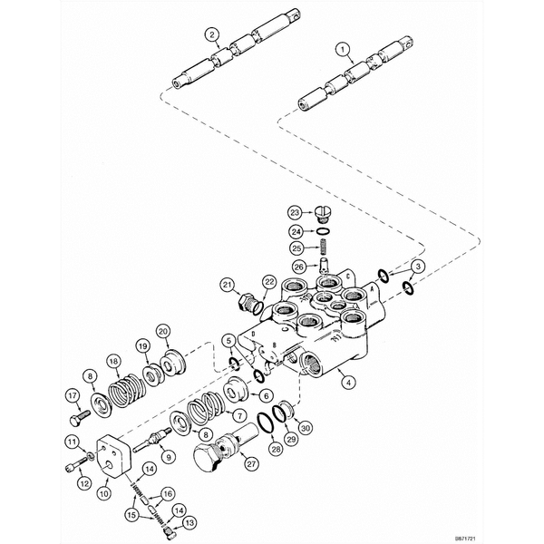 Astec and Case TF300 Backfill Valve H567487 Repair Parts