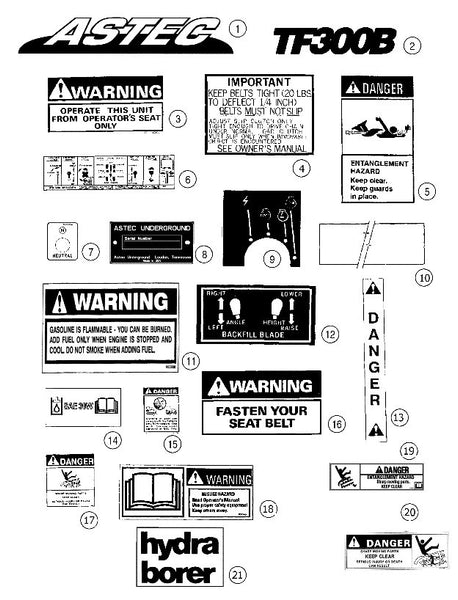 Astec and Case TF300 Decals