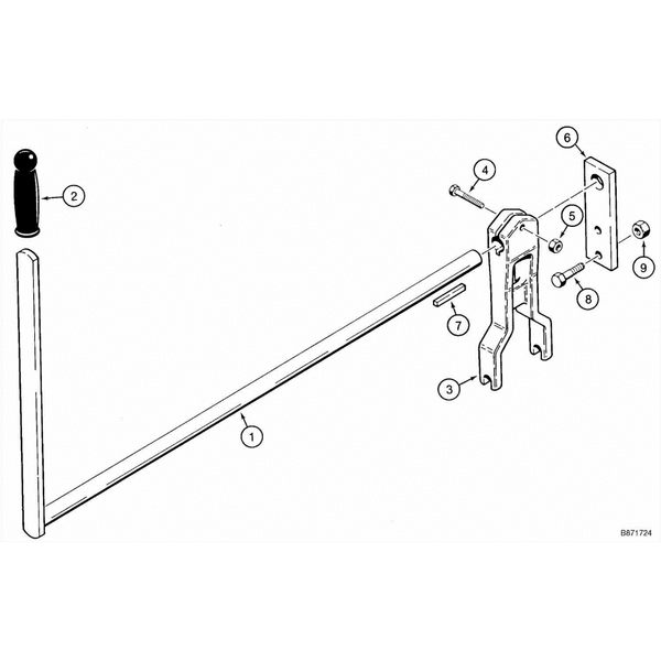 Astec and Case TF300 Clutch Handle Assembly