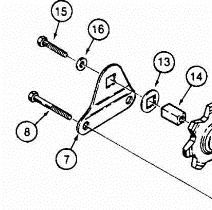 idler bracket part number AUH388959