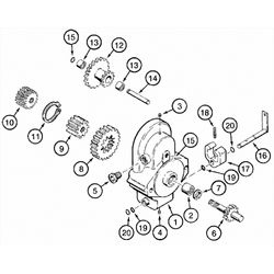 H581017  - Reference Number 1 thru 20  - Gear Reduction Completely Assembled